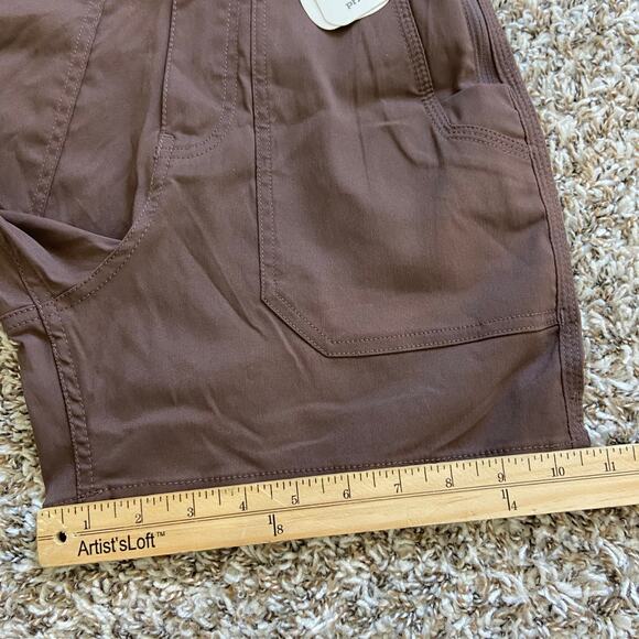 Prana Stretch Zion Cargo Short Women's 0 Mocha 5" Standard Fit High Rise Stretch - Picture 12 of 13